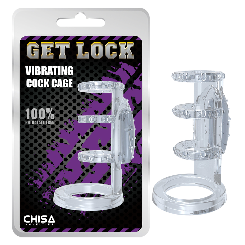 Vibrating Cock Cage-Clear