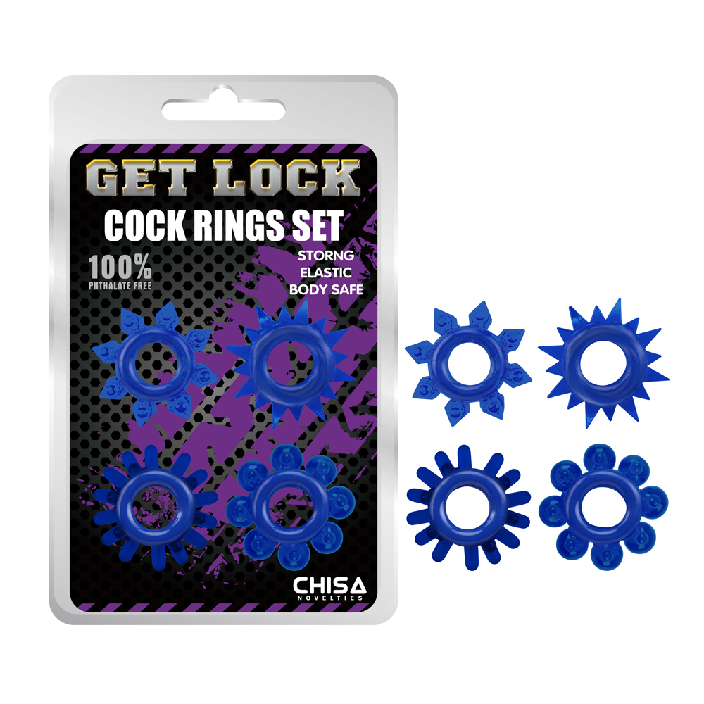 Cock Rings Set - Blue