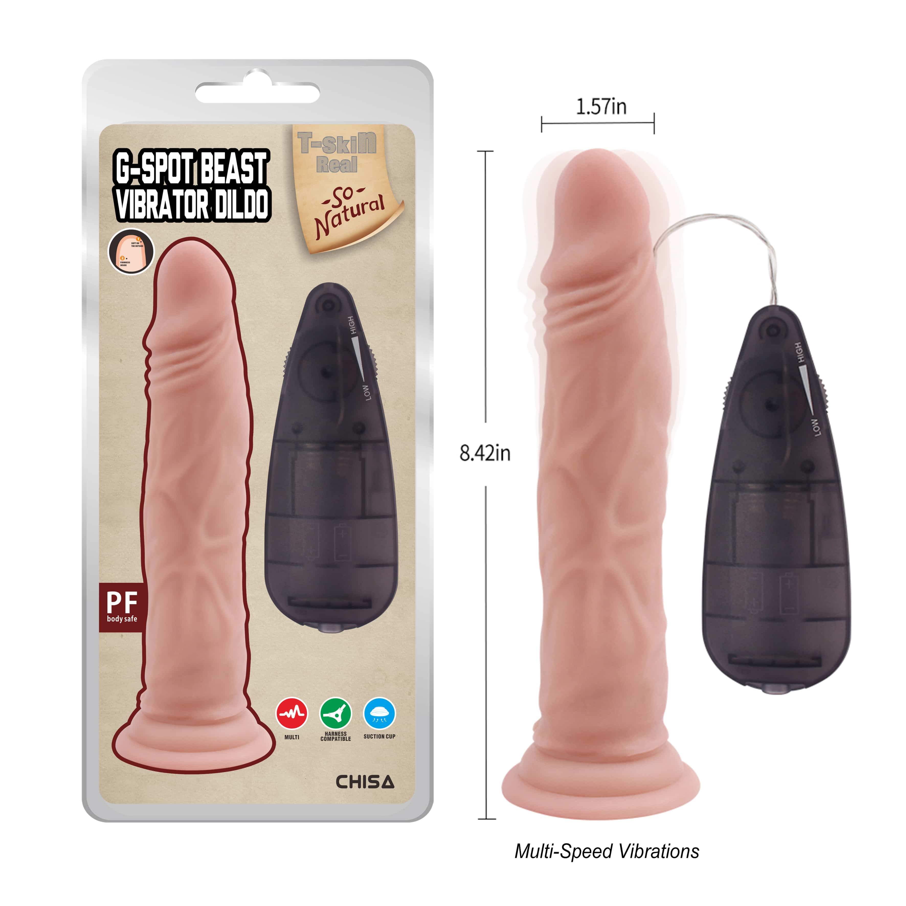 G-spot Beast Vibrator Dildo-Latin